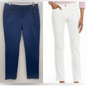 J. McLaughlin 8 blue stretch slim leg classiccore comfort career corpcore pant